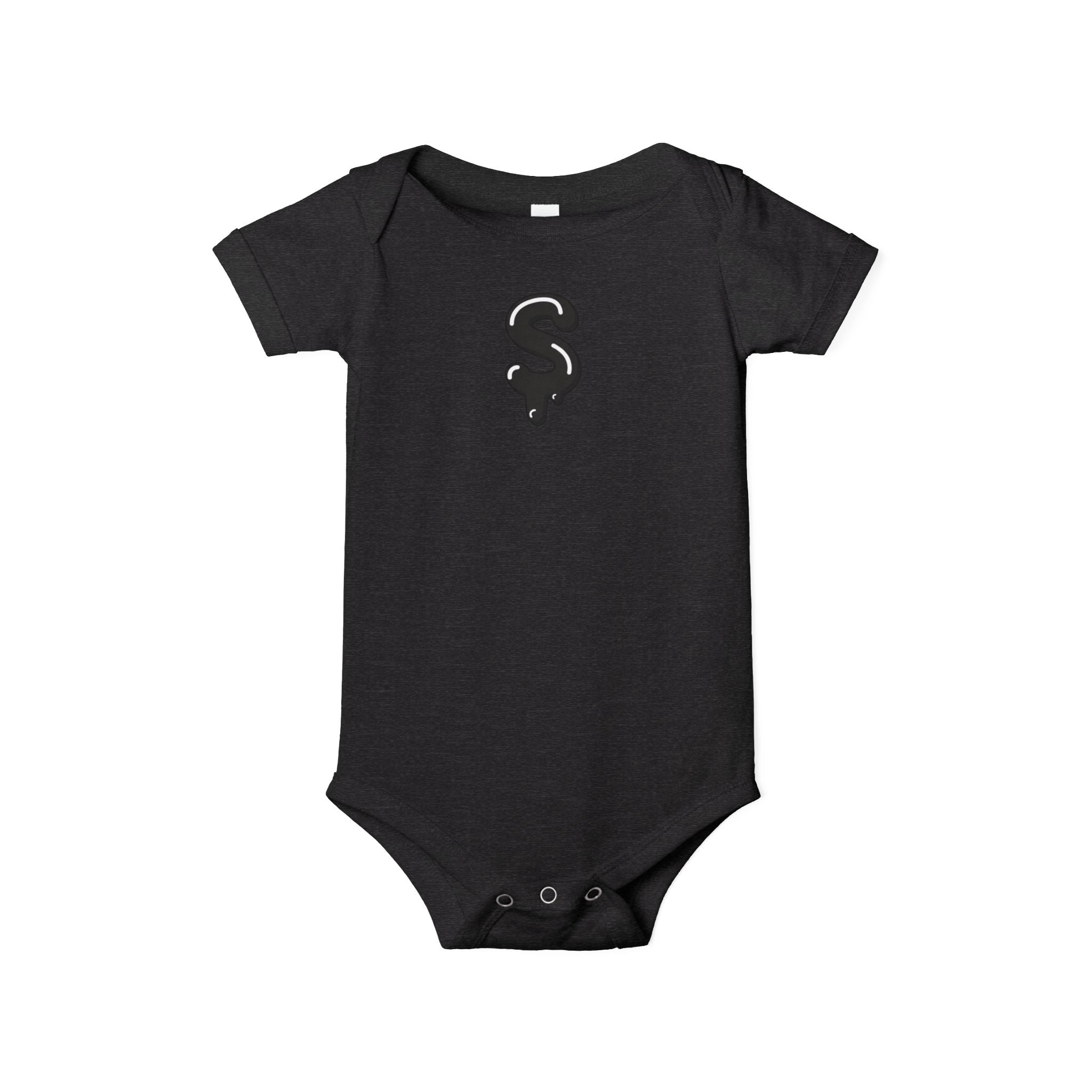 The Slime Shop Infant Jersey One Piece — Heather Grey / Black Slime Sircle