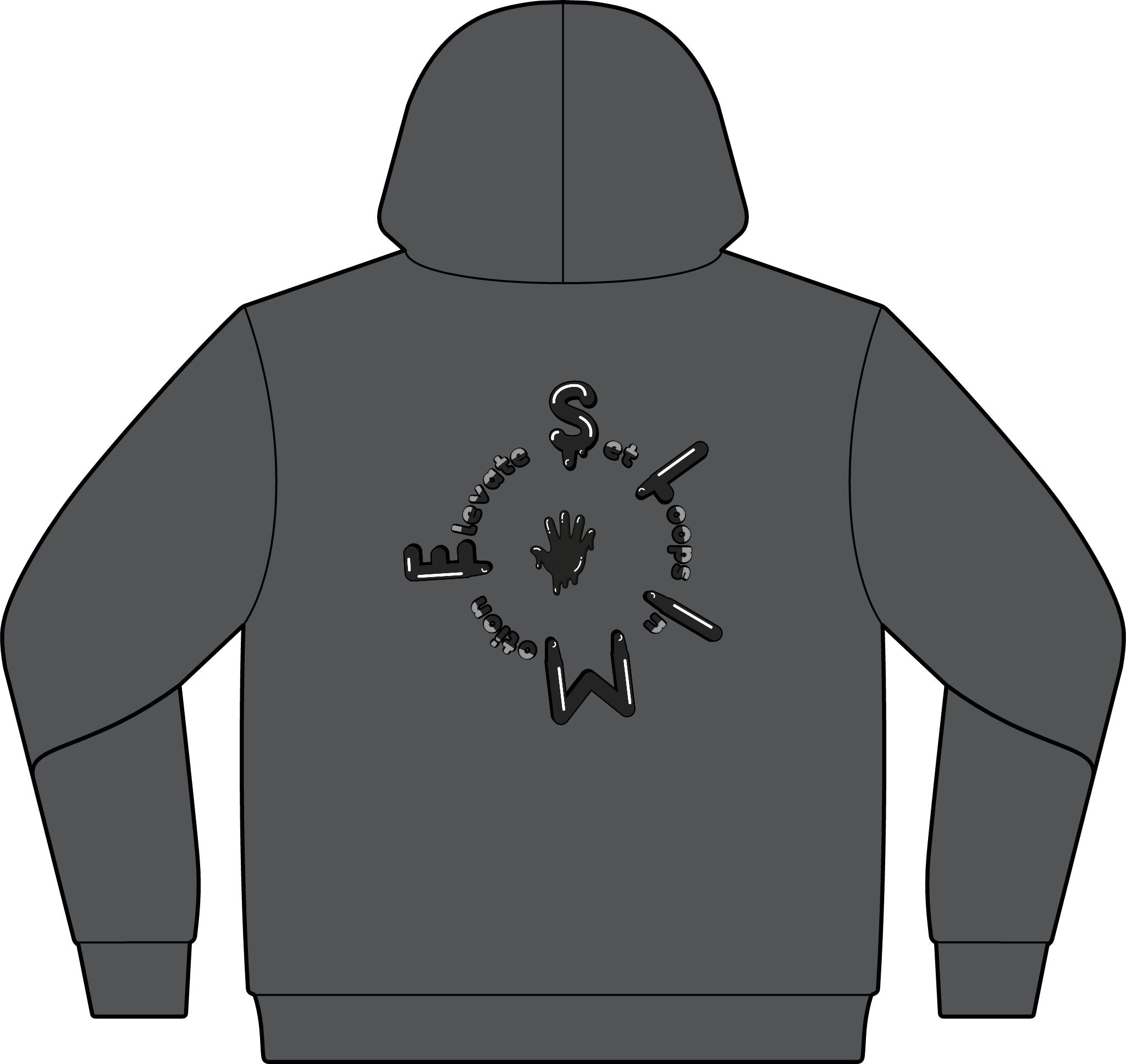 The Slime Shop Unisex ReFlex Fleece Hoodie Sweatshirt — Black / Green Slimeman Gzzz