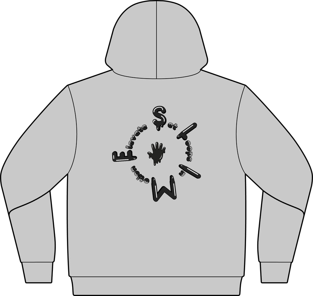 The Slime Shop Unisex ReFlex Fleece Hoodie Sweatshirt — Black / Green Slimeman Gzzz