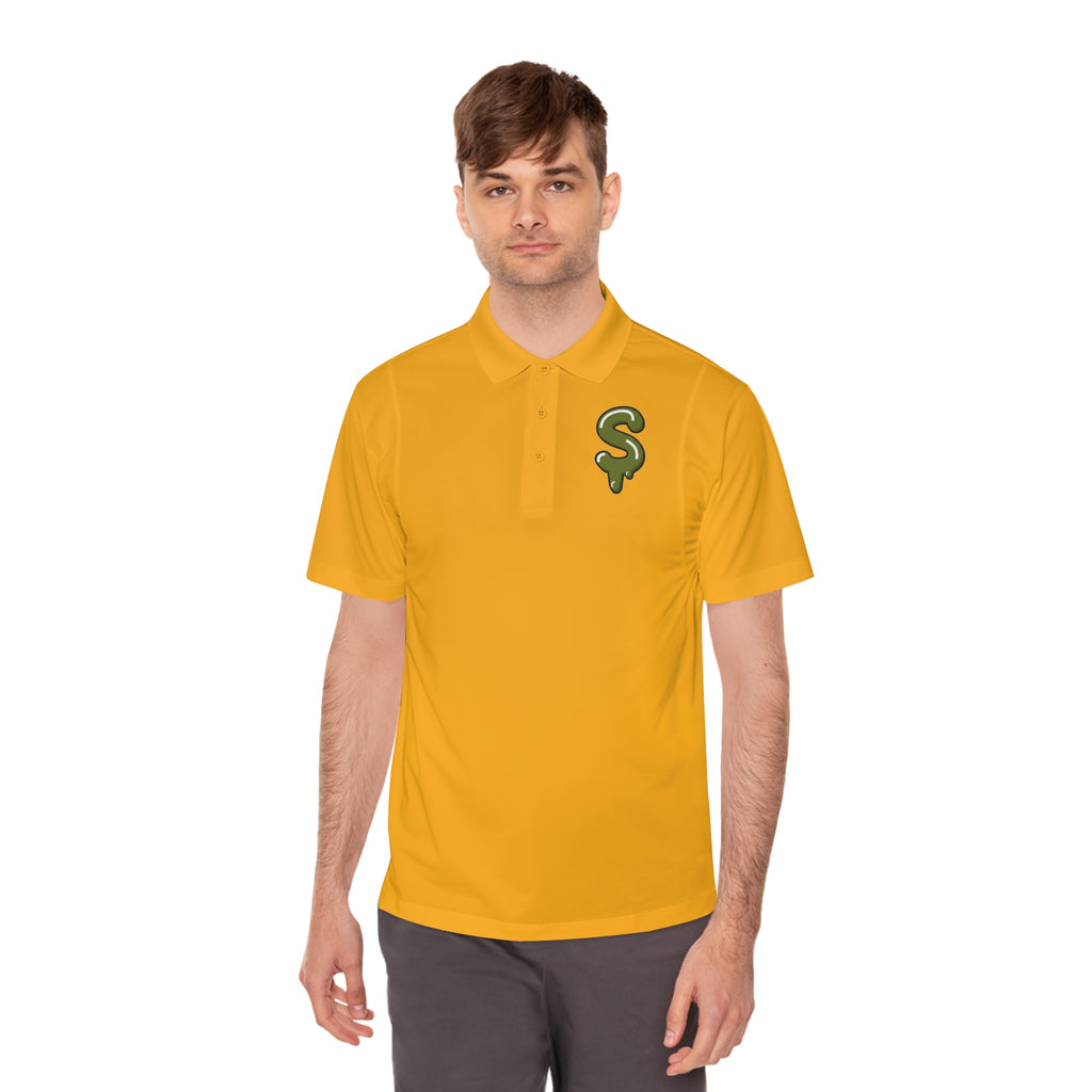 The Slime Shop Sport Polo — Red / Olive Slime Sircle