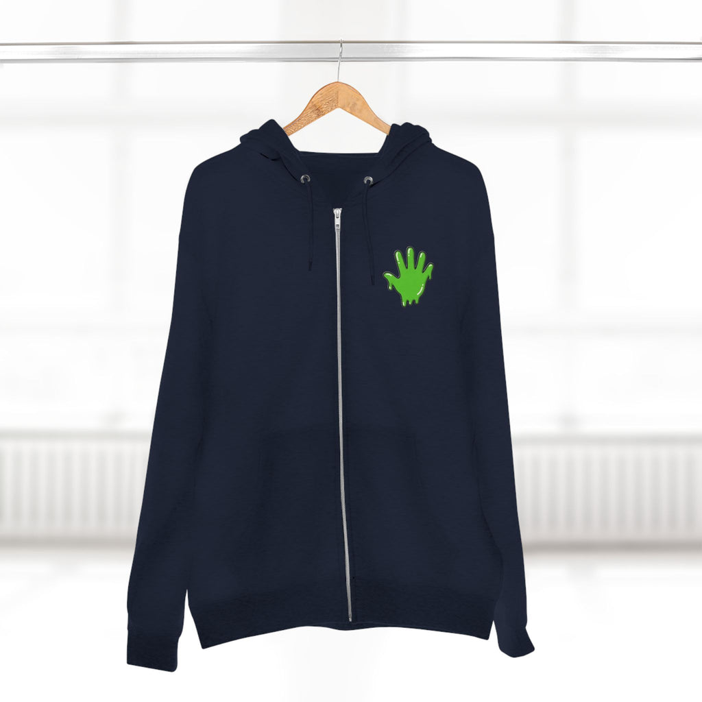 The Slime Shop Zip Hoodie — Heather / Green Slime In 5