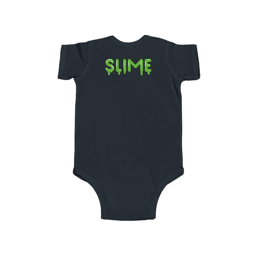 The Slime Shop Infant Fine Jersey Bodysuit — Royal Blue / Green Slime In 5