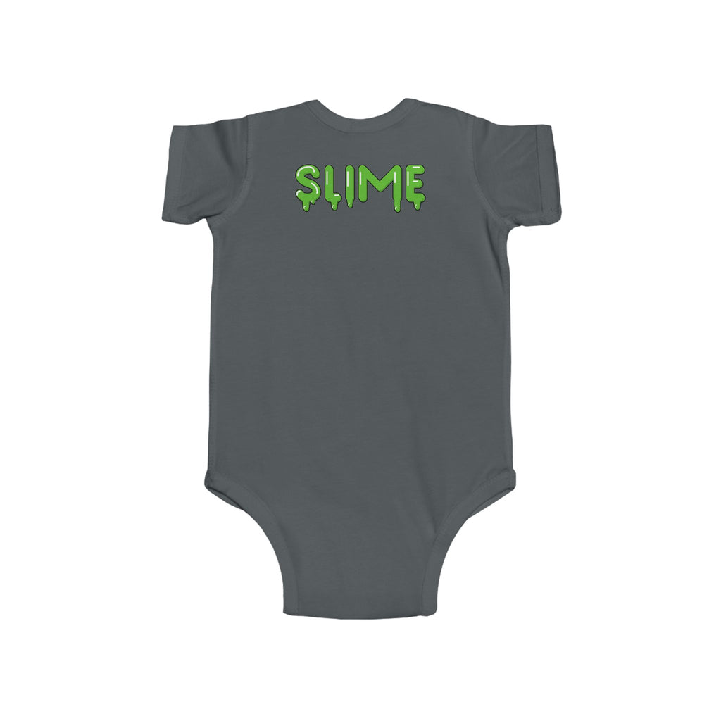 The Slime Shop Infant Fine Jersey Bodysuit — Royal Blue / Green Slime In 5