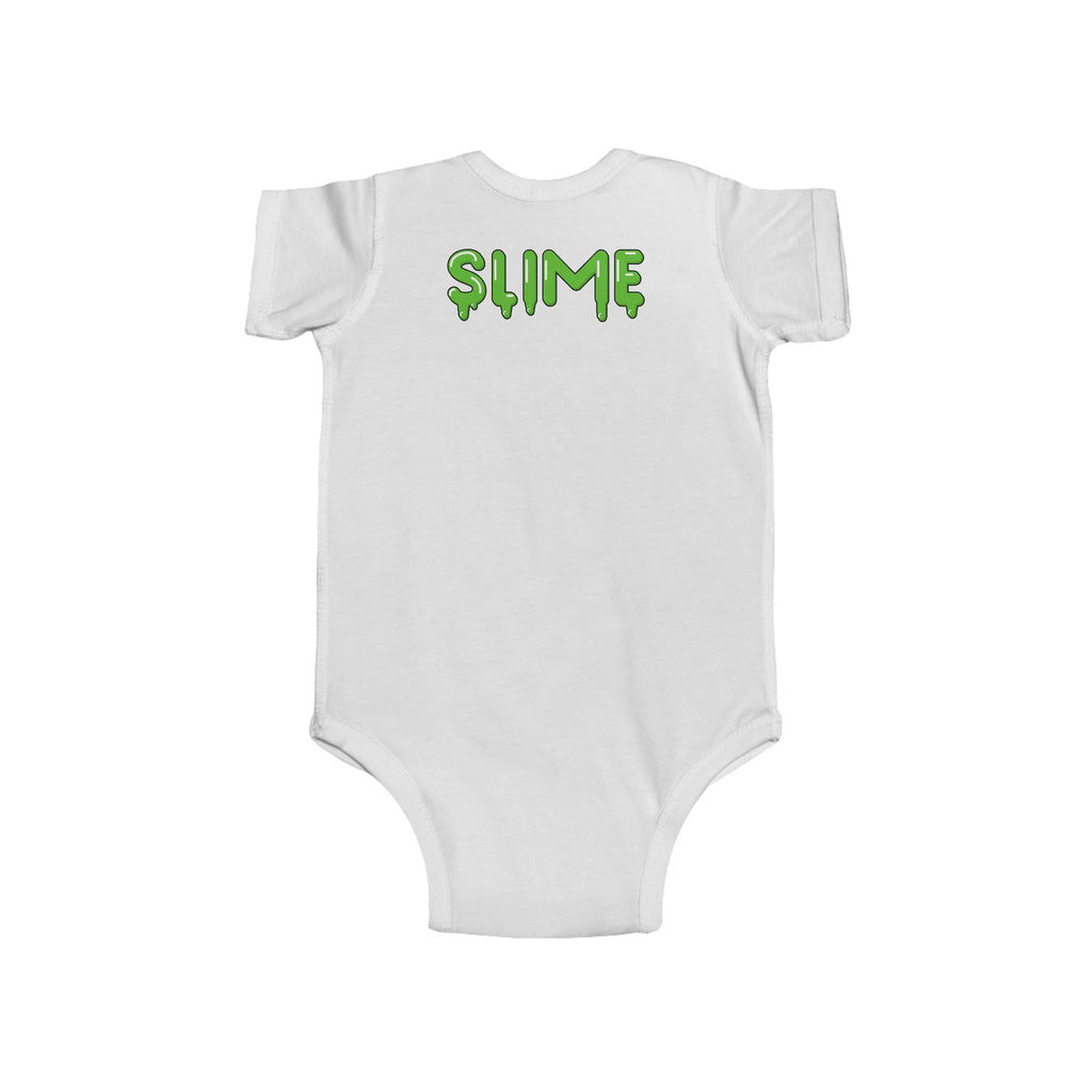 The Slime Shop Infant Fine Jersey Bodysuit — Royal Blue / Green Slime In 5