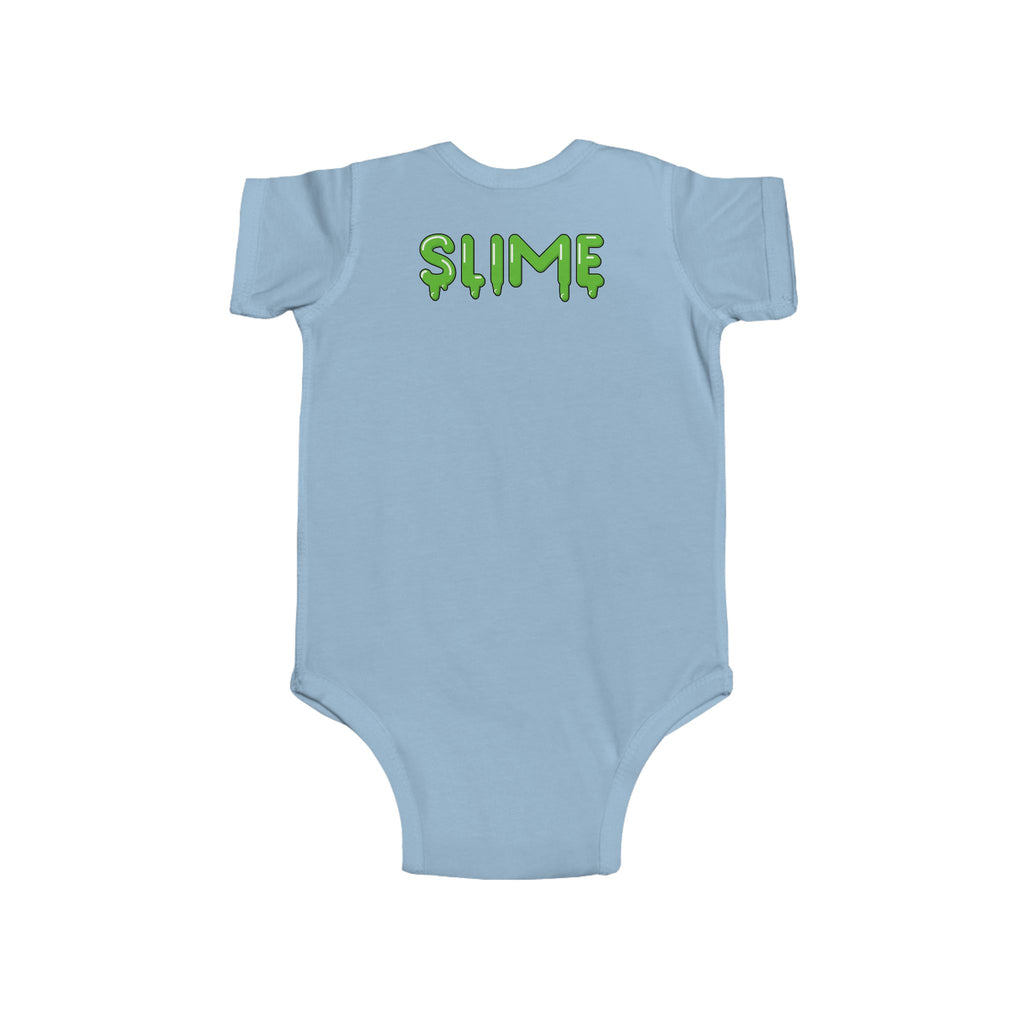 The Slime Shop Infant Fine Jersey Bodysuit — Royal Blue / Green Slime In 5