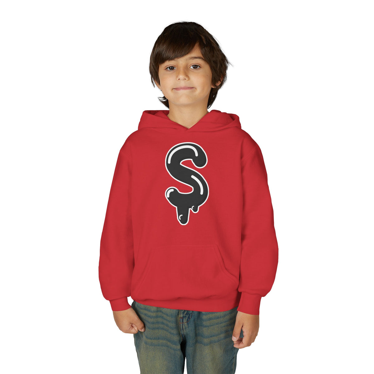 Black Slime Sircle Youth Heavy Blend Hooded Sweatshirt