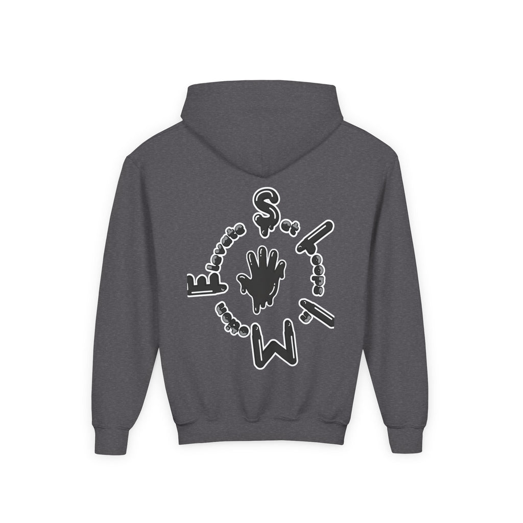 Black Slime Sircle Youth Heavy Blend Hooded Sweatshirt
