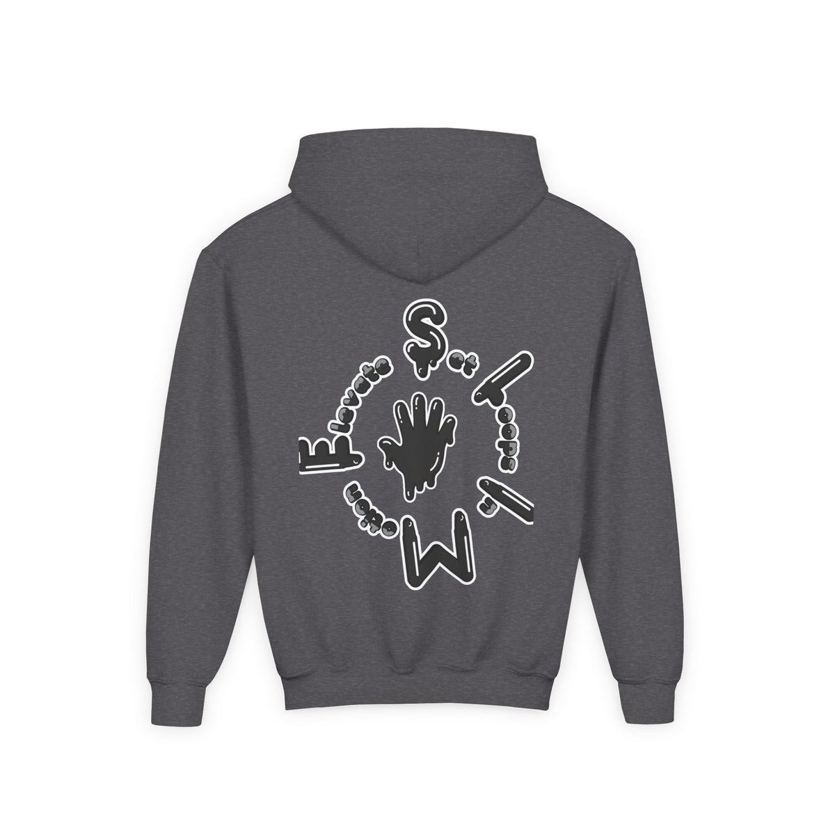 Black Slime Sircle Youth Heavy Blend Hooded Sweatshirt