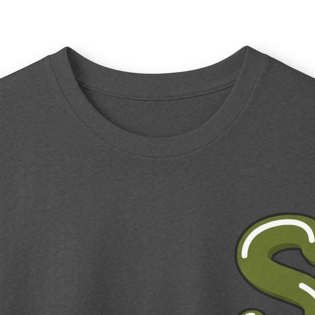 The Slime Shop Ultra Cotton Long-Sleeve — White / Olive Slime-$