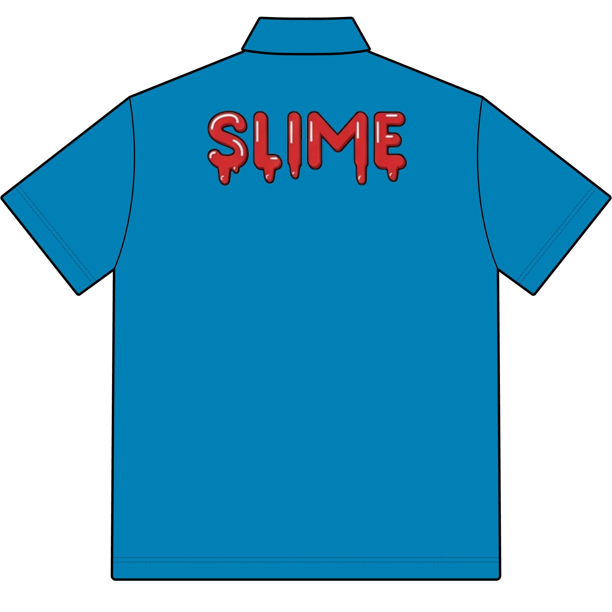 The Slime Shop Pique Polo — White / Red Slime In 5