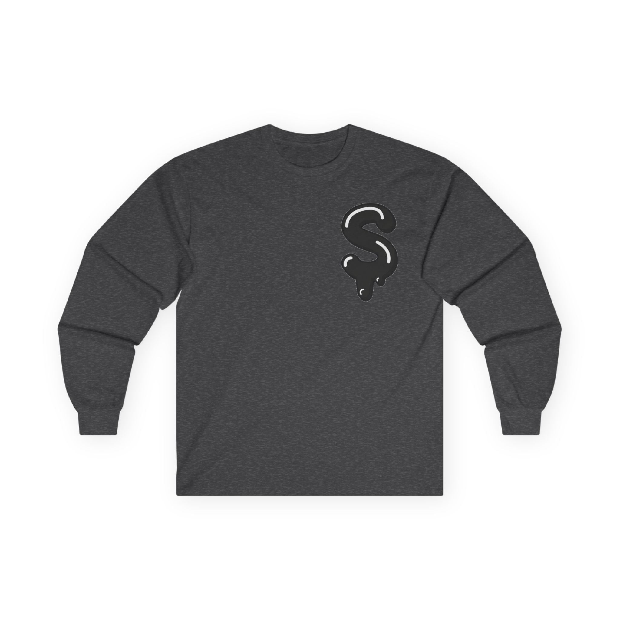 The Slime Shop Ultra Cotton Long-Sleeve Tee — Irish Green / Black Slime Sircle