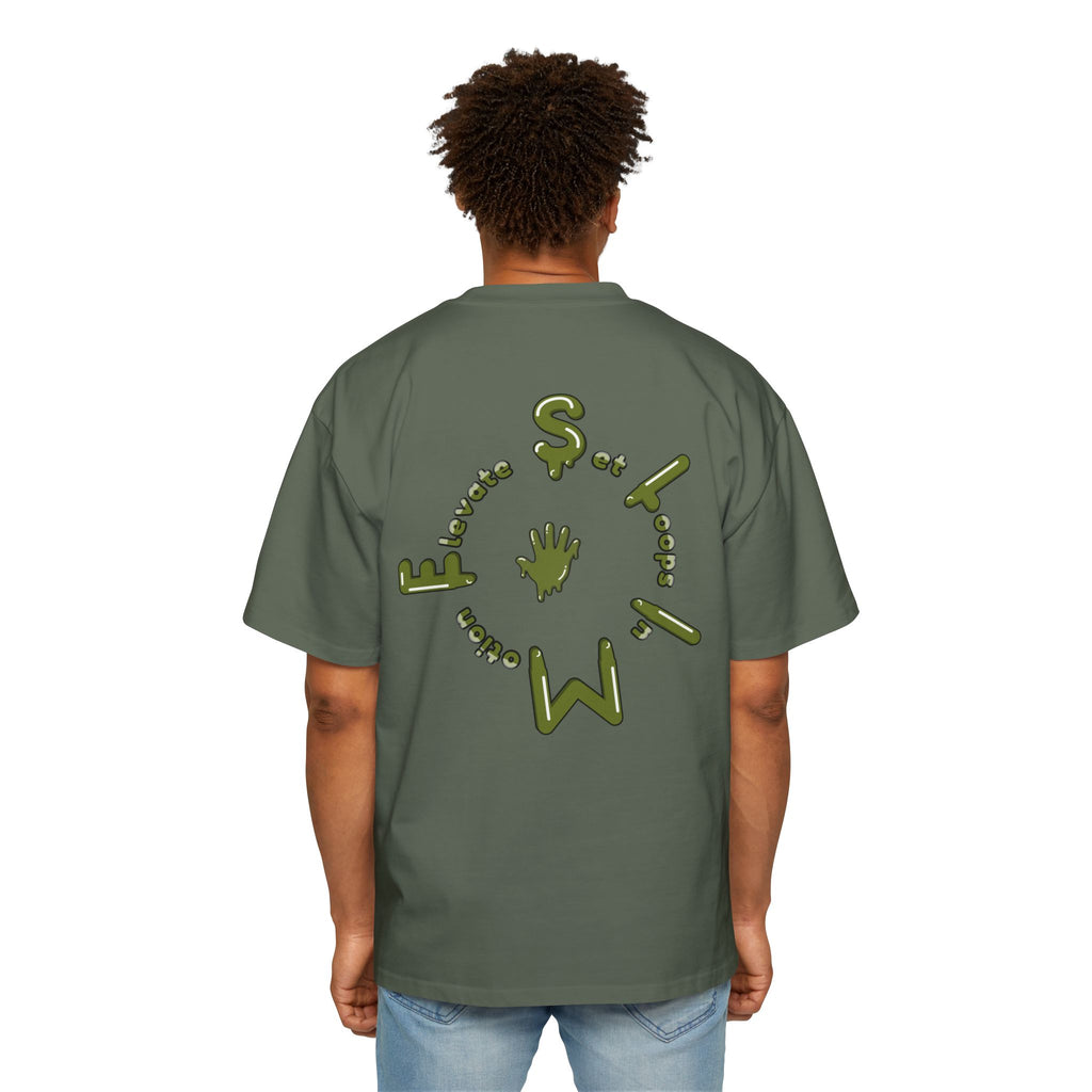 The Slime Shop Heavy Oversized Tee — Brown / Olive Slime Sircle