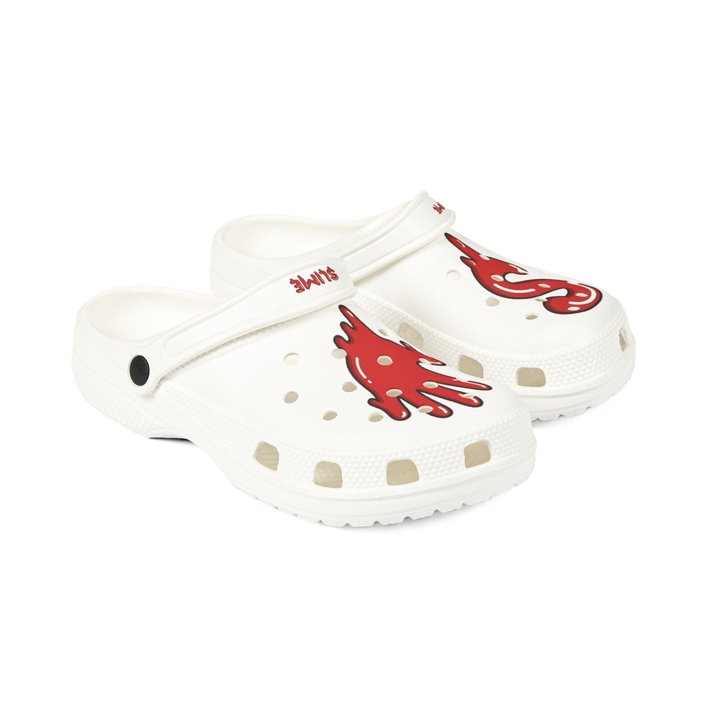 The Slime Shop Foam Clogs — Red / Slime Drip