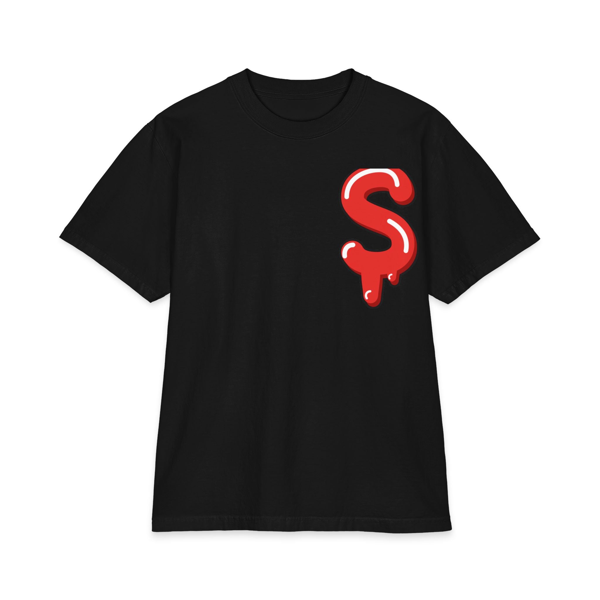 The Slime Shop Max Heavyweight Tee — White / Red Slime $