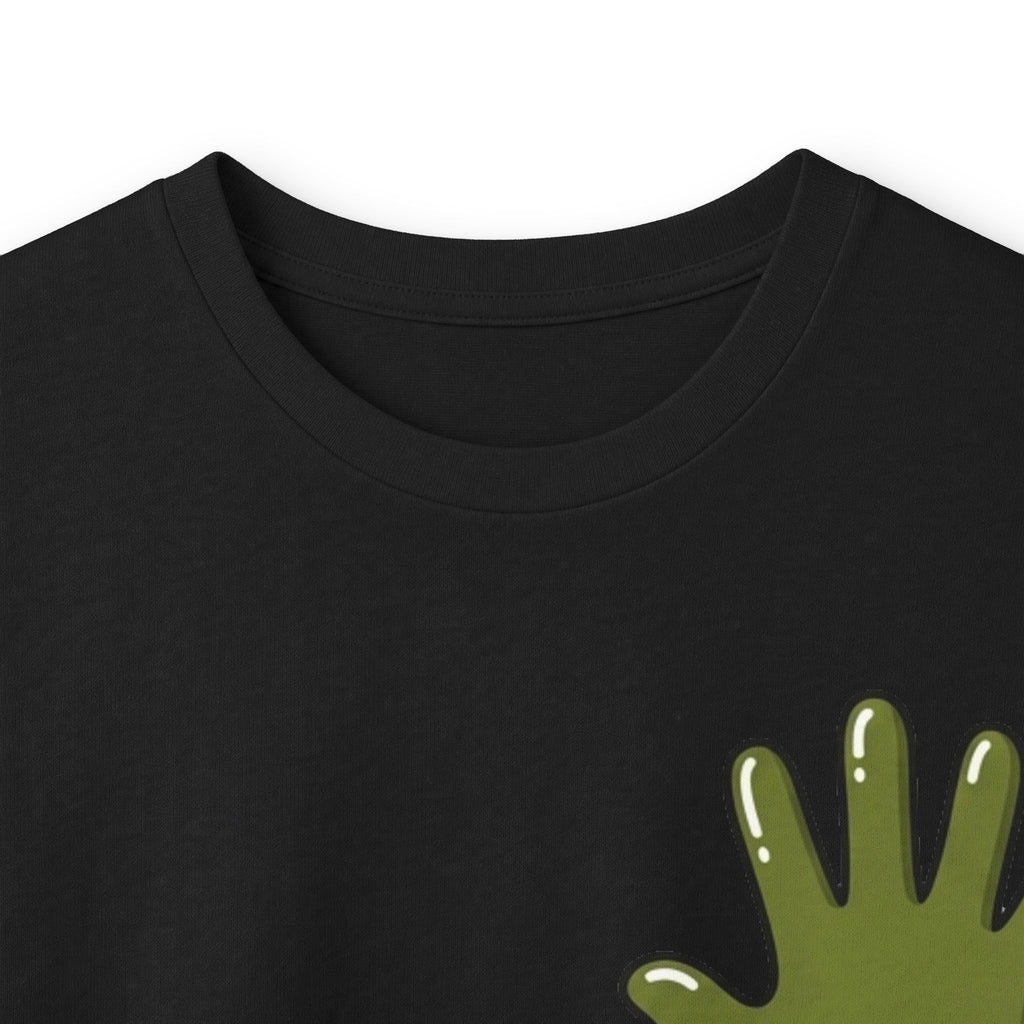 The Slime Shop Ultra Cotton Long-Sleeve — White / Olive Slime In 5