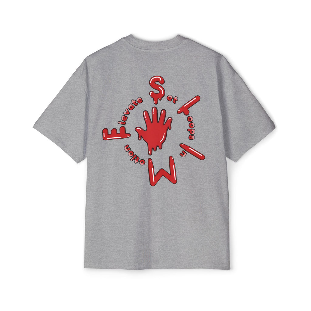Men's Red Slime Sircle Heavy Oversized Tee