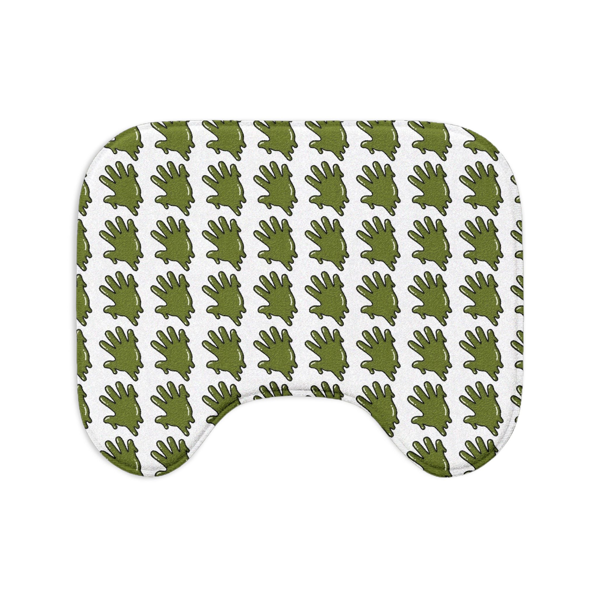 The Slime Shop Bath Mat — White / Olive Slime $ (AOP)