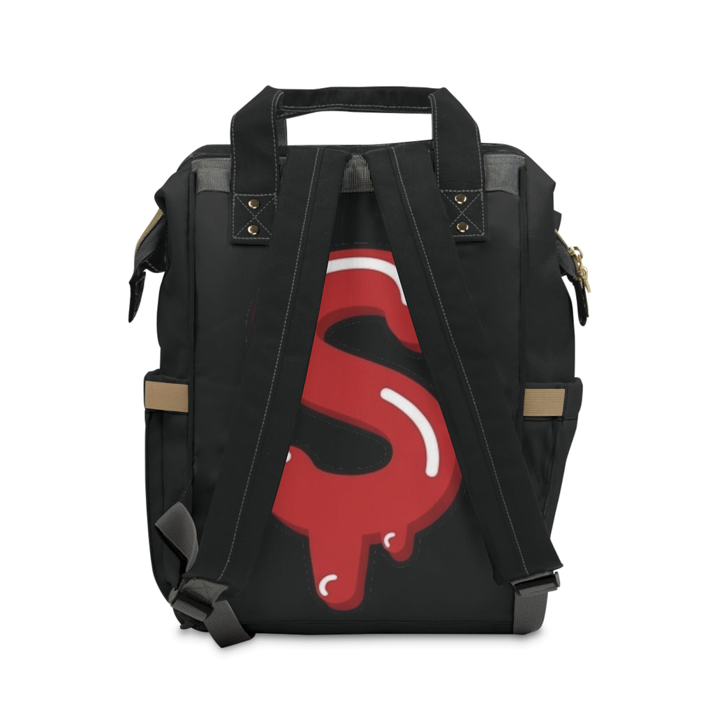 The Slime Shop Diaper Backpack — Black / Red Slime Sircle