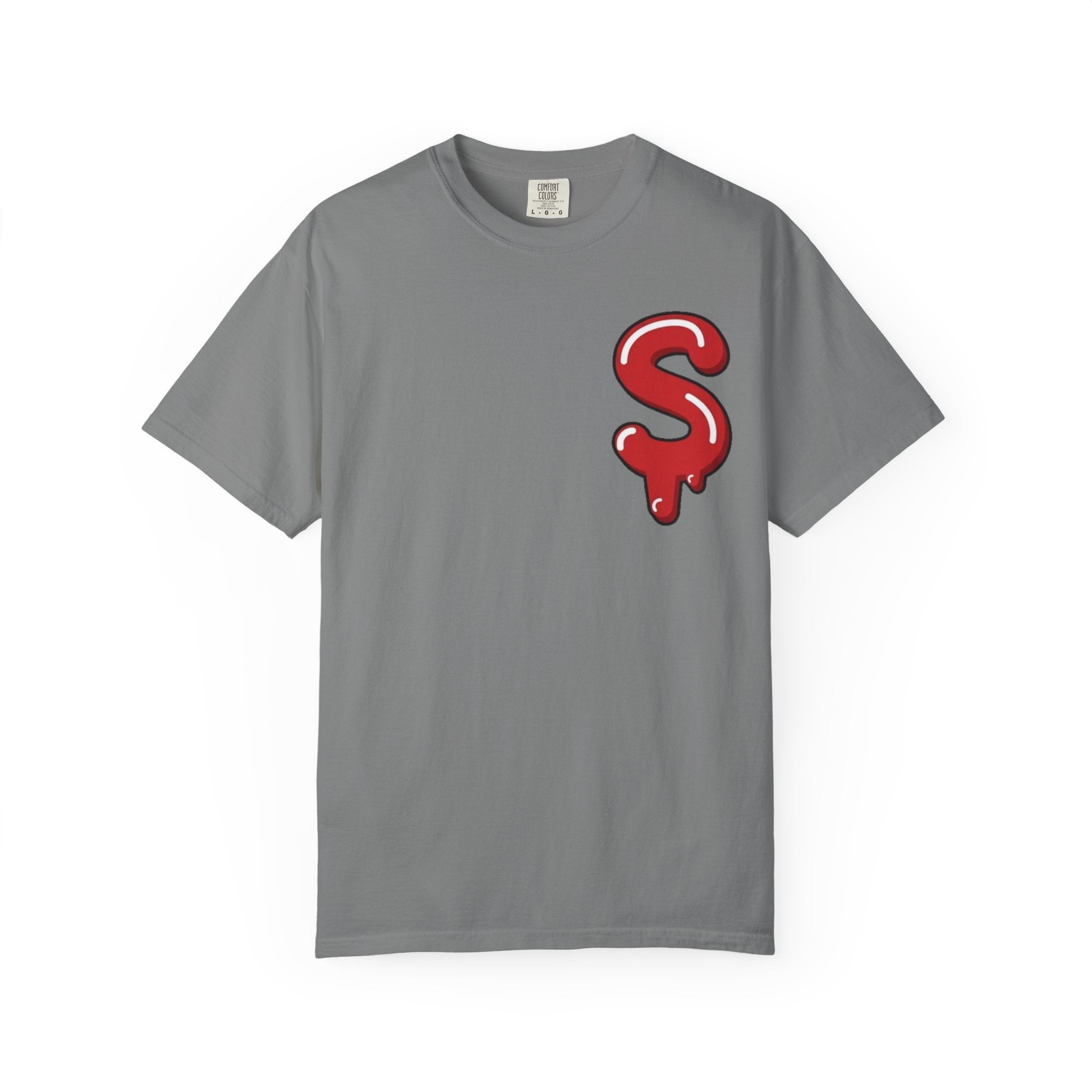 The Slime Shop Signature Tee — White / Red Slime $