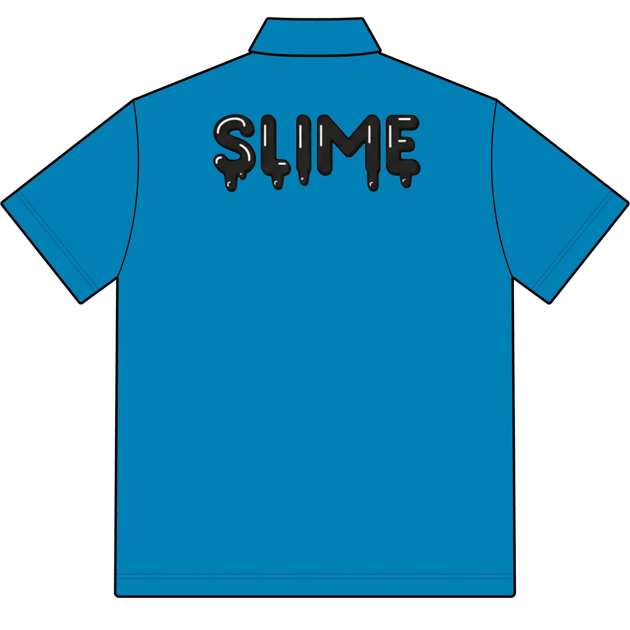 The Slime Shop Pique Polo — White / Black Slime In 5