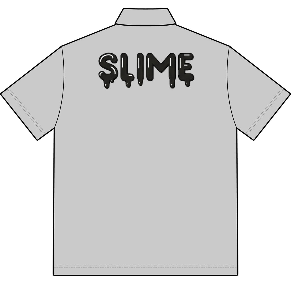 The Slime Shop Pique Polo — White / Black Slime In 5