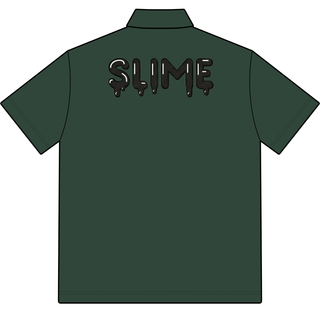 The Slime Shop Pique Polo — White / Black Slime In 5