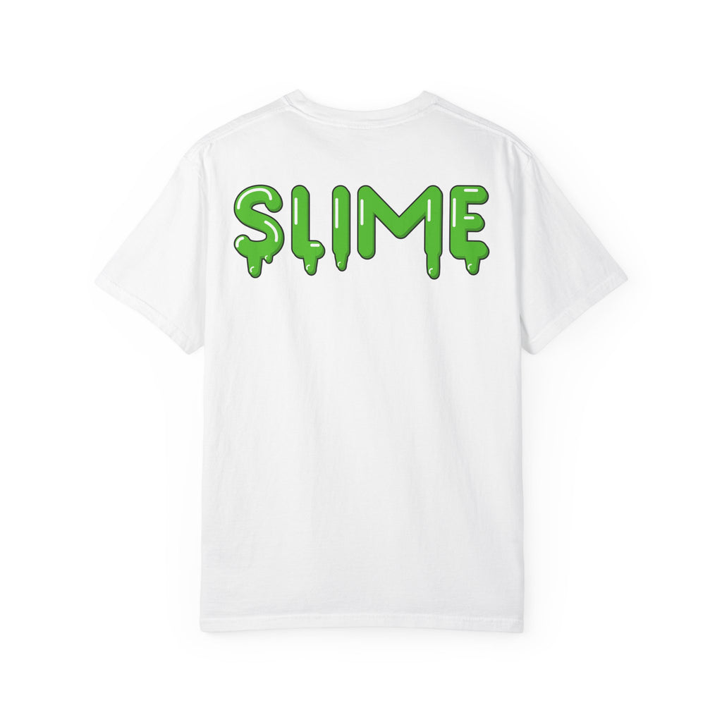 The Slime Shop Signature Tee — White / Green Slime In 5