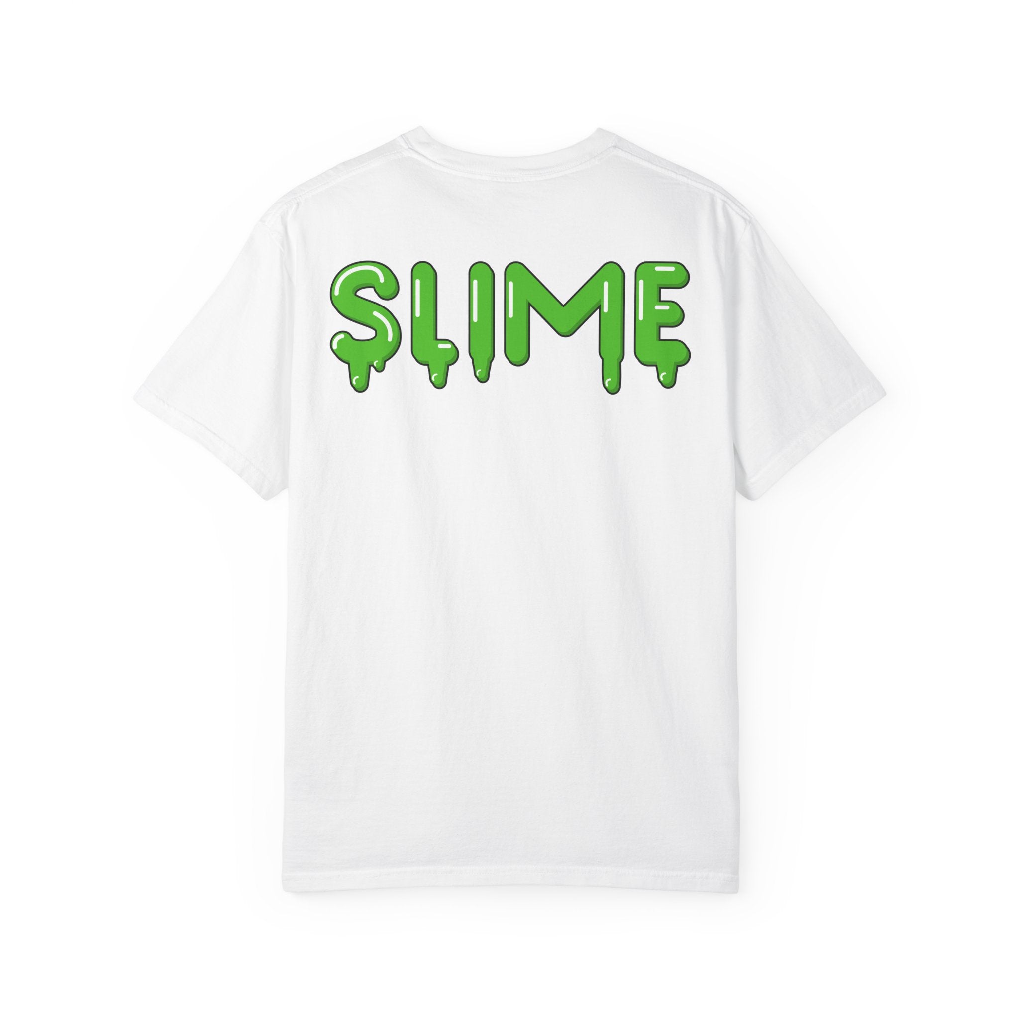 The Slime Shop Signature Tee — White / Green Slime In 5