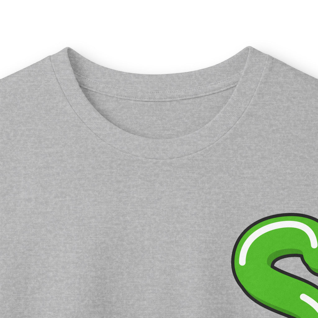 The Slime Shop Ultra Cotton Long-Sleeve Tee — Carolina Blue / Green Slime $
