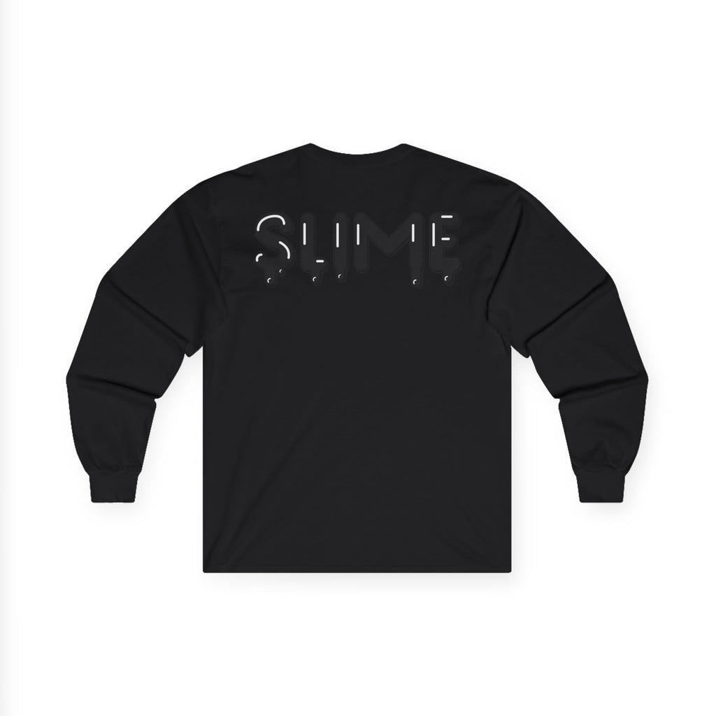 The Slime Shop Ultra Cotton Long-Sleeve — White / Black Slime $