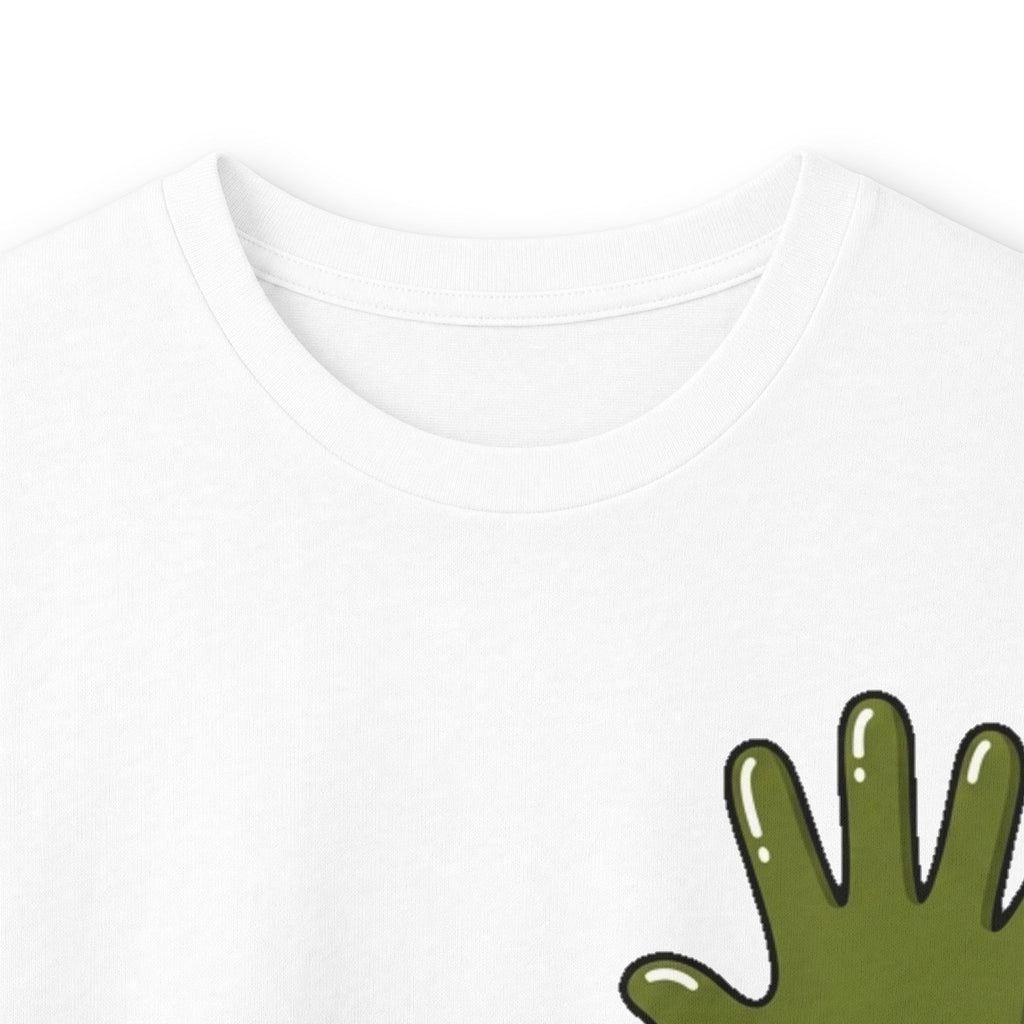 The Slime Shop Ultra Cotton Long-Sleeve — White / Olive Slime In 5