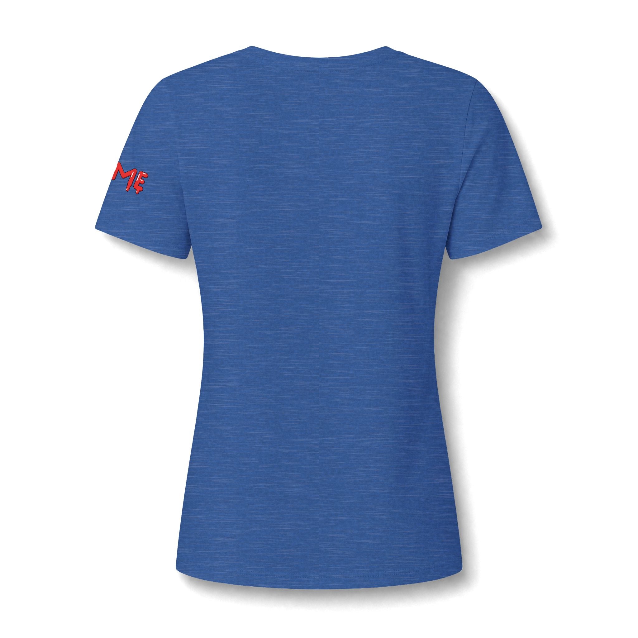 The Slime Shop Women's V-Neck Tee — White / Red Slime $