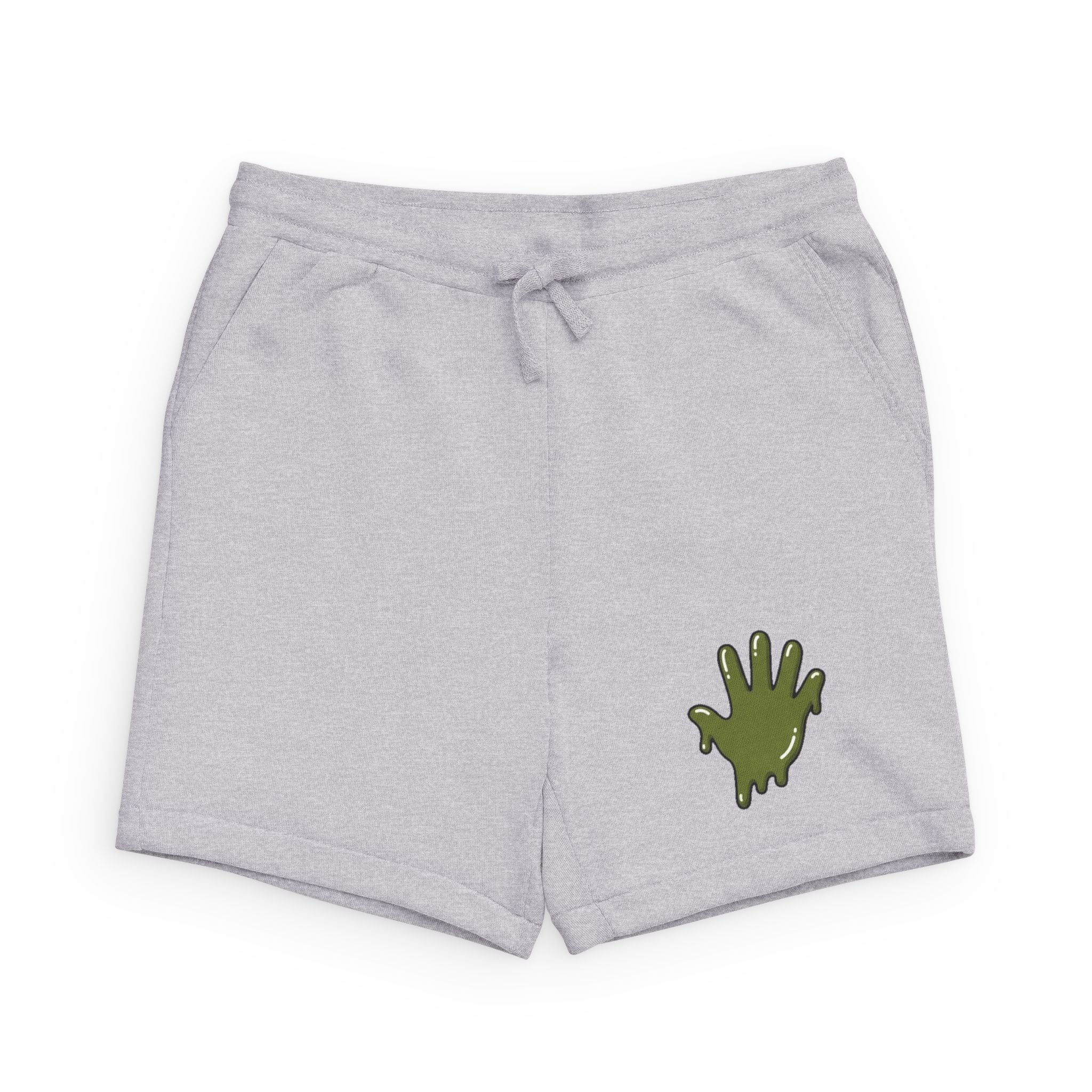 The Slime Shop Unisex Sponge Fleece Sweatshorts — Black / Olive Slime In 5