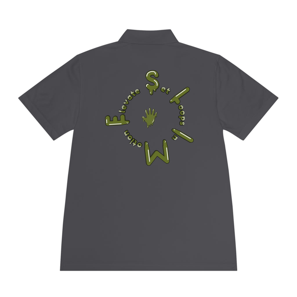 The Slime Shop Sport Polo — Red / Olive Slime Sircle