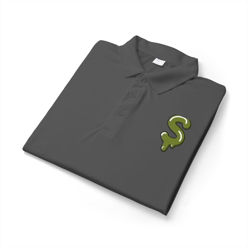 The Slime Shop Sport-Tek Polo — White / Olive Slime $