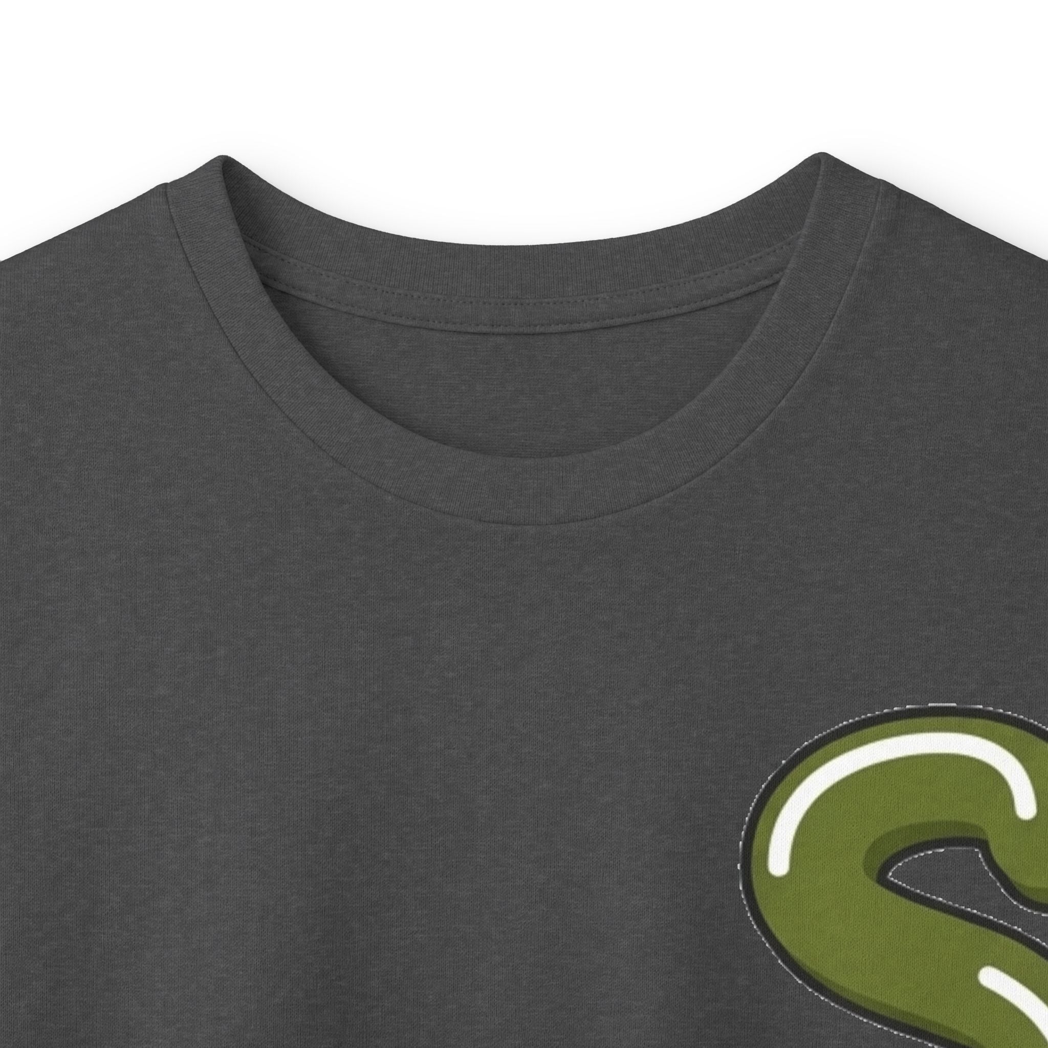 The Slime Shop Ultra Cotton Long-Sleeve Tee — Dark Heather / Olive Slime Sircle