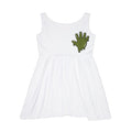 The Slime Shop Women's Skater Dress — White / Olive Slime In 5