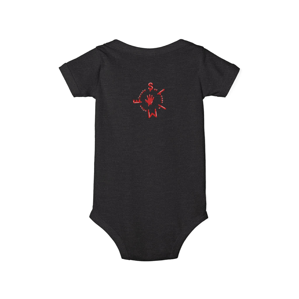 The Slime Shop Infant Jersey One Piece — Navy / Red Slime $