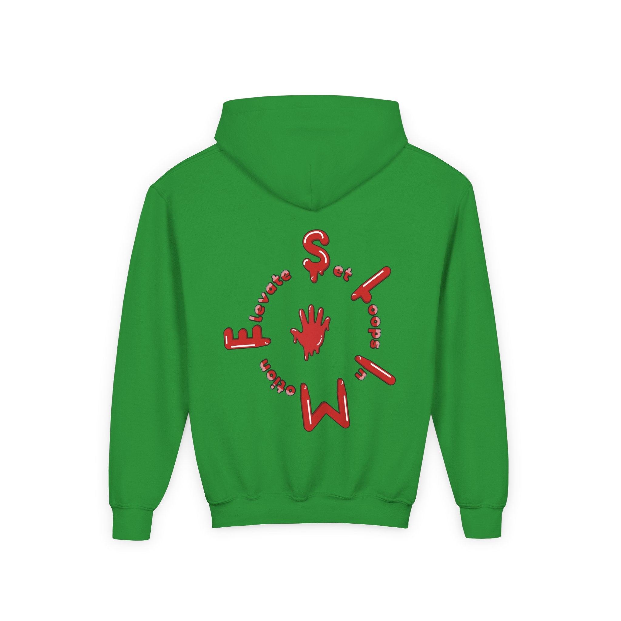 The Slime Shop Youth Hoodie — Green / Red Slime $