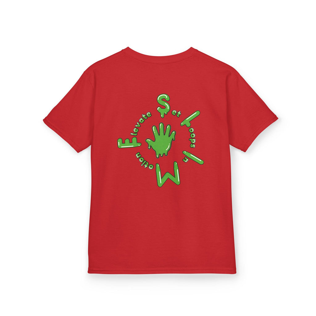 The Slime Shop Kids Tee — Royal Blue / Green Slime Sircle