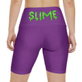 Women's Purple/SG Slime In 5 Workout Shorts