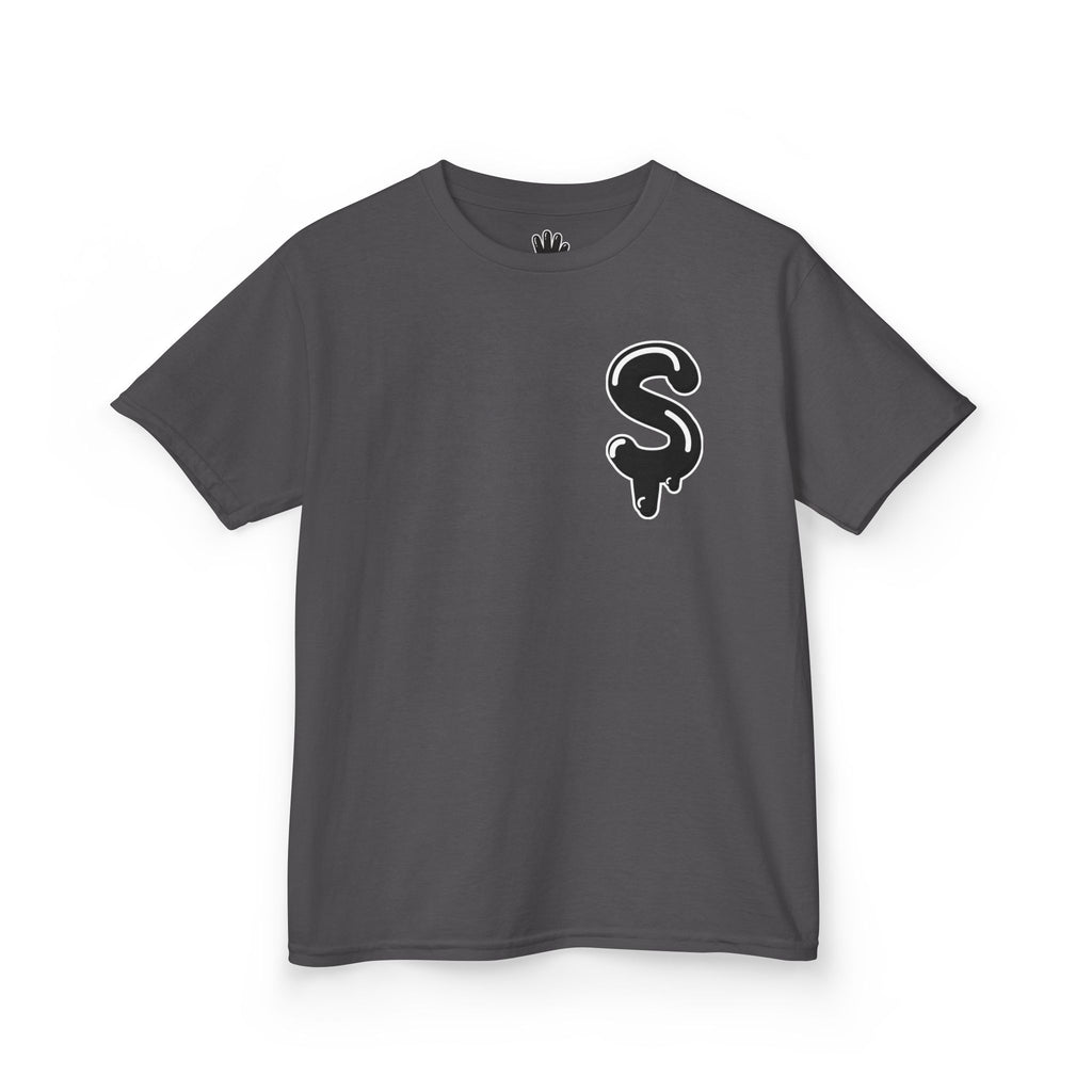 Kids Black/Slime Heavy Cotton™ Tee