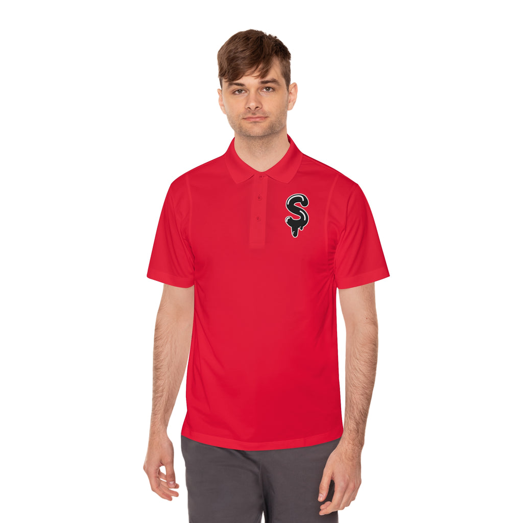 Men's Black Slime Sircle Sport Polo Shirt