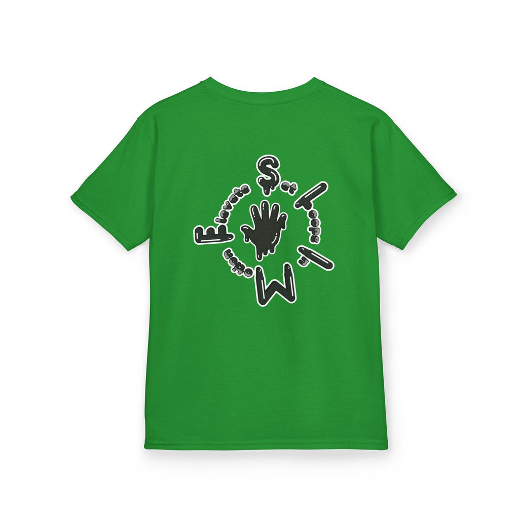 Kids Black/Slime Heavy Cotton™ Tee