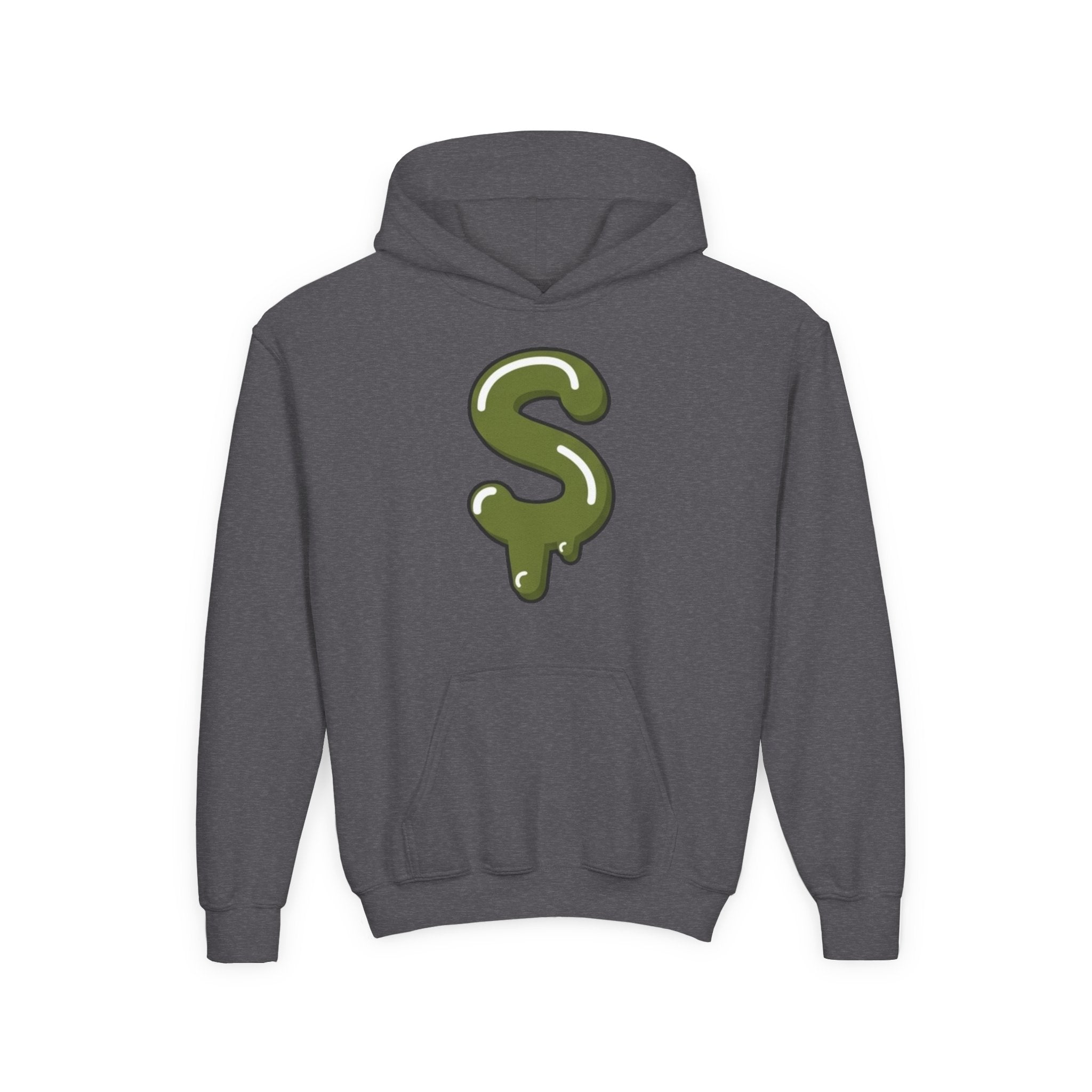The Slime Shop Youth Hoodie — Red / Army Green Slime $