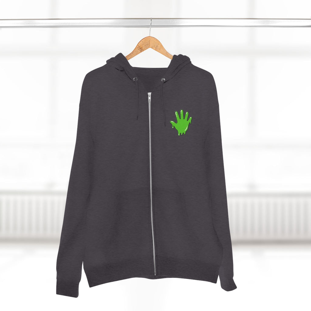 The Slime Shop Zip Hoodie — Heather / Green Slime In 5