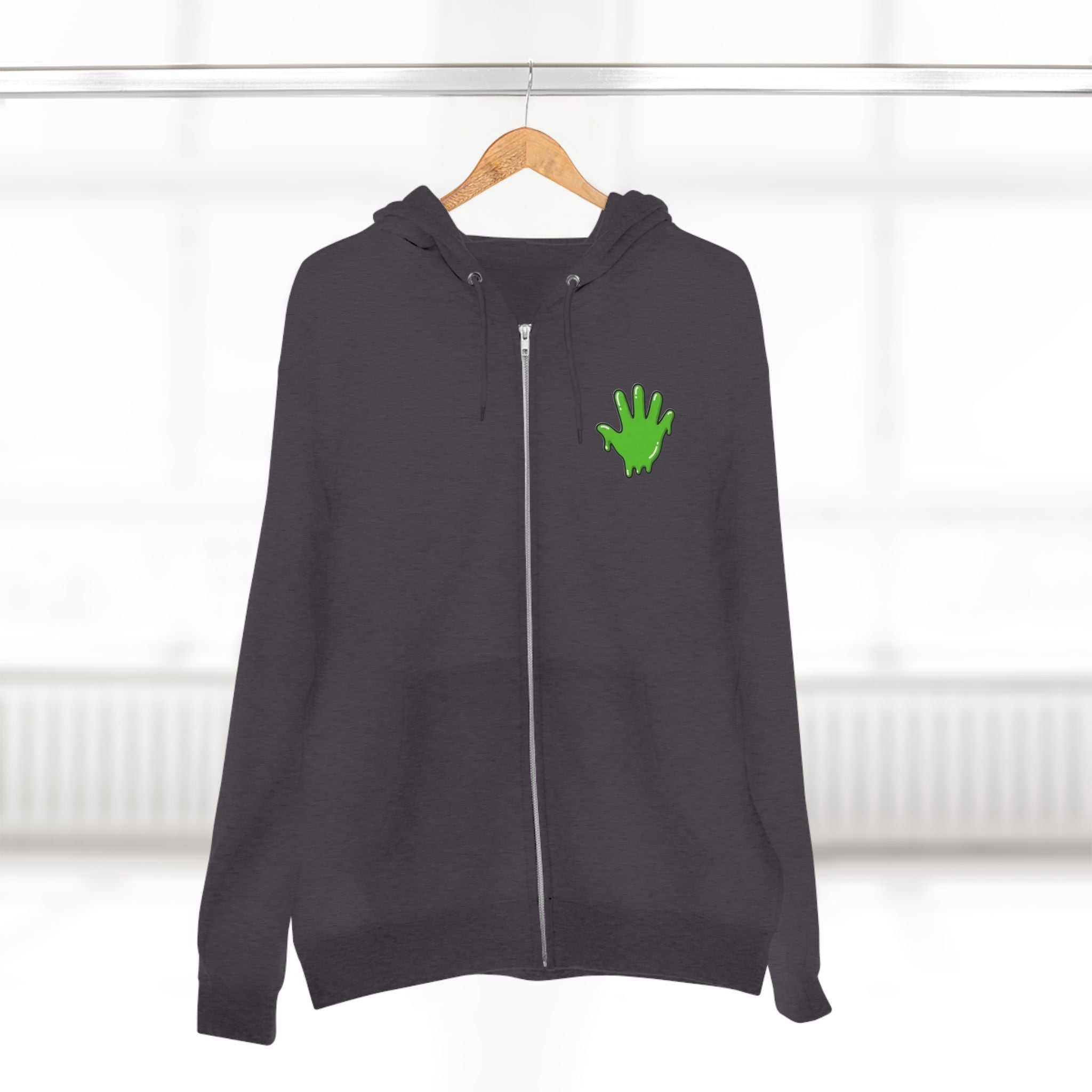 The Slime Shop Zip Hoodie — Heather / Green Slime In 5