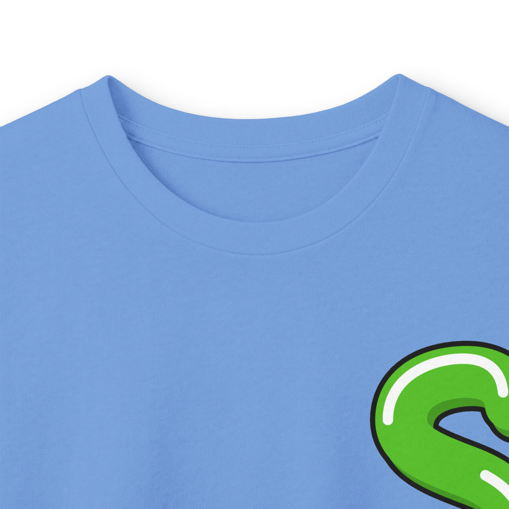 The Slime Shop Ultra Cotton Long-Sleeve Tee — Carolina Blue / Green Slime $