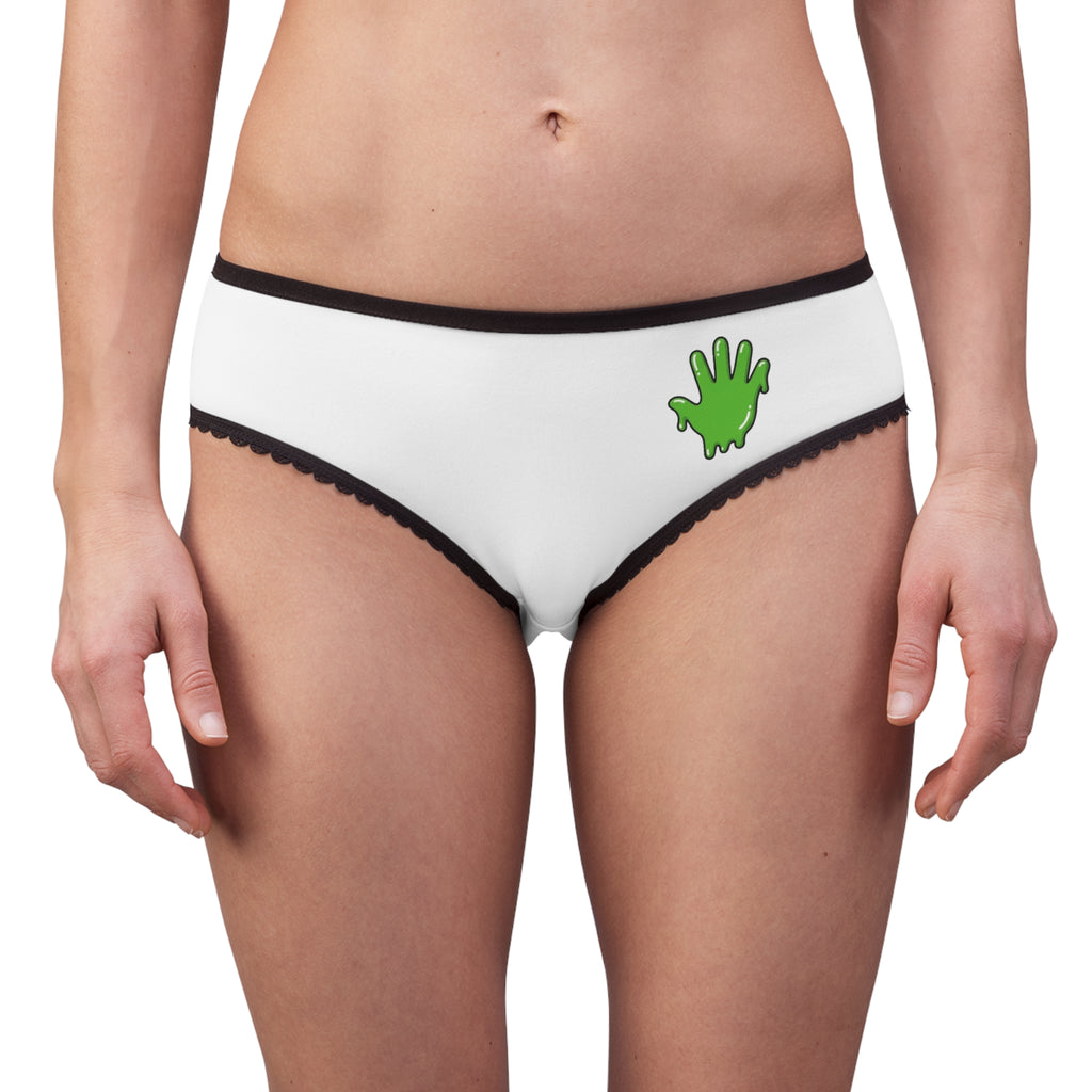 The Slime Shop Women's Briefs — White / Green Slime In 5