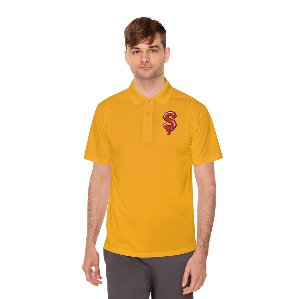 The Slime Shop Sport Polo — Grey / Red Slime Sircle